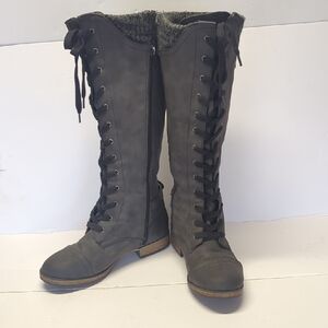 Athena Women's Lace-Up Boots - Black